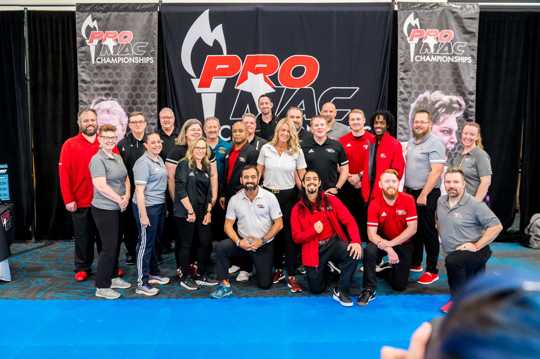 PROMAC officials and team members gathered at the Pro Lake Championships